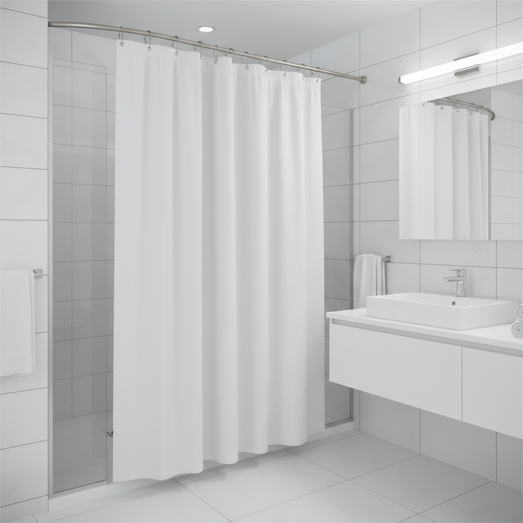 Hospitality Shower Curtains White - 6pack